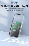 Mankiw맨큐 초슬림 미니 맥세이프 보조배터리 휴대용 고속 유선 무선충전